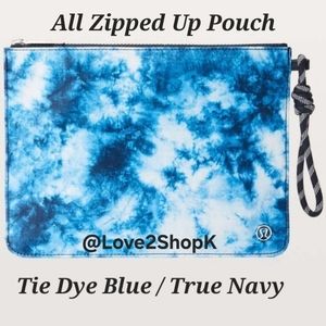 Lululemon All Zipped Up Pouch Tie Dye Blue / True Navy